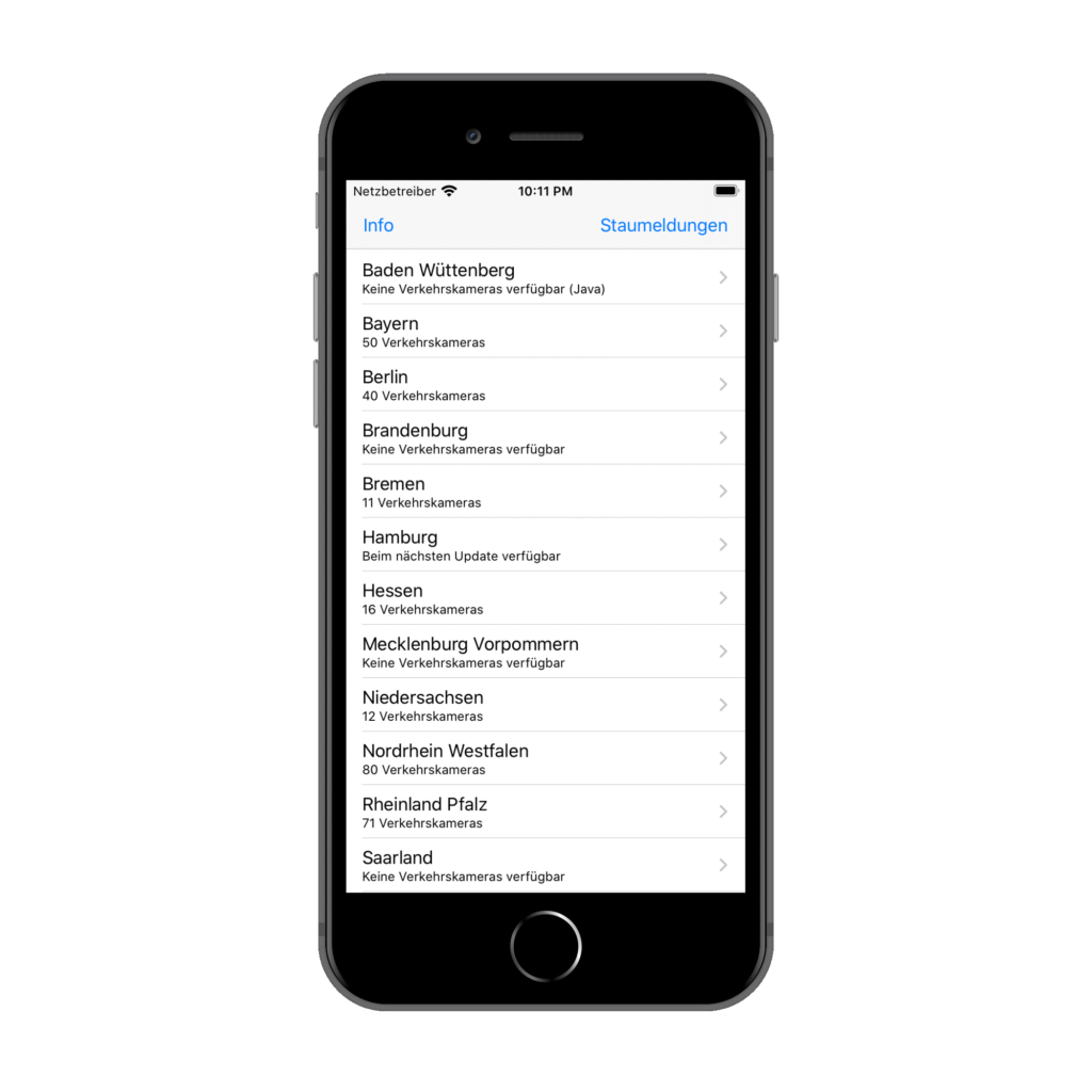 Verkehrskamera Beta Screenshot App